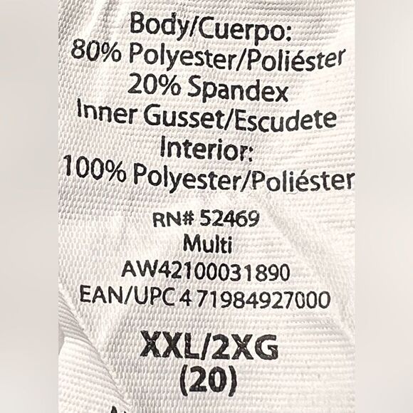 Athletic Works Black & Pink Leggings Criss Cross Waistband. XXL. 2X. 20. Plus. - Picture 6 of 6